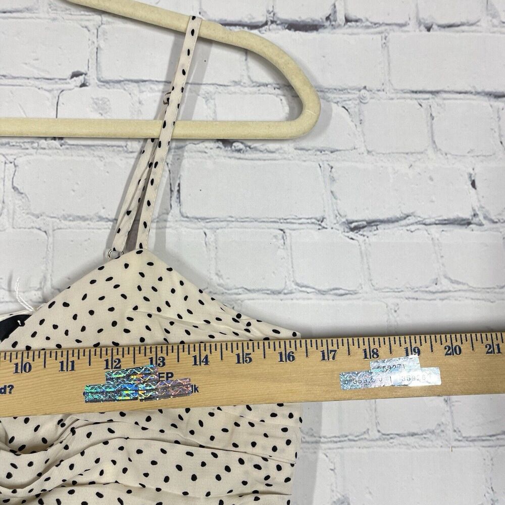 Lulus Jumpsuit Women Medium Ivory Polka Dot Wide Leg Loose Sweetheart Romantic - Picture 8 of 13